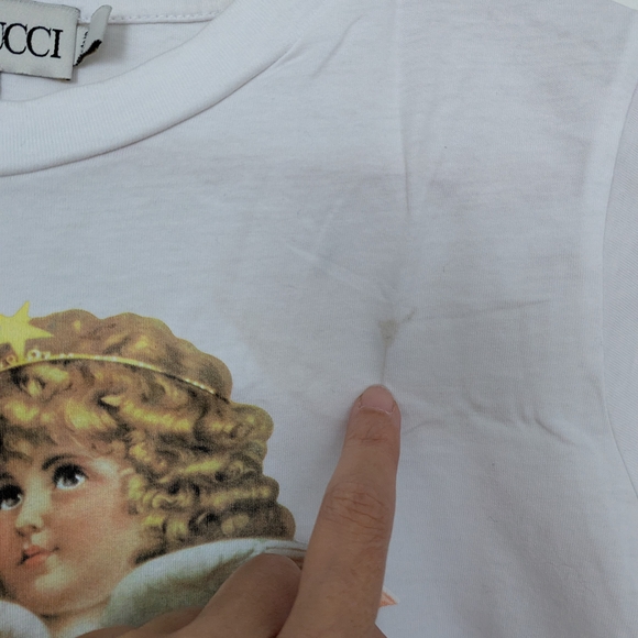 Fiorucci White Angel Print Cropped Top - Picture 3 of 8